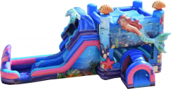 Mermaid Bounce House and Slide Combo (Wet/Dry)