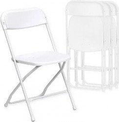 Adult White folding chairs