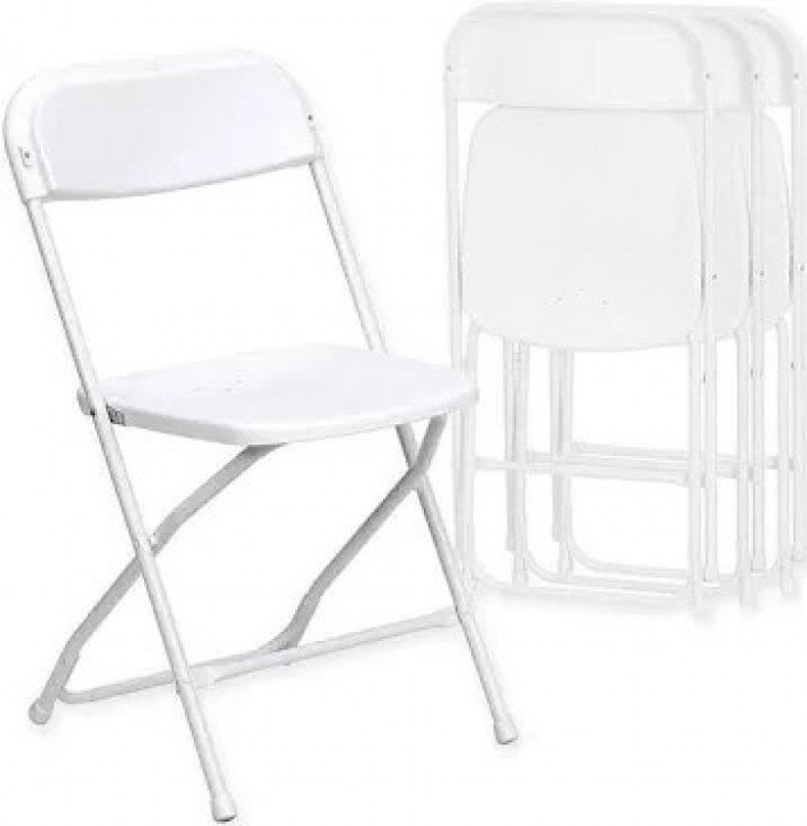 Adult White folding chairs