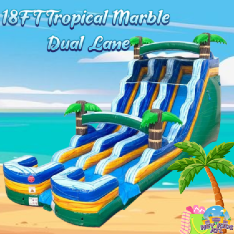 18FT Tropical Marble Dual Lane (WET/DRY)