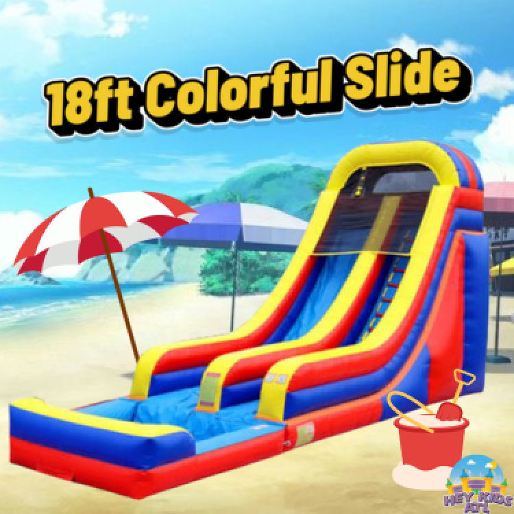 18ft Colorful Slide (Wet/Dry)