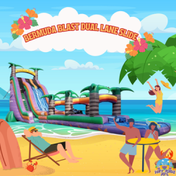 27ft Bermuda Blast Dual Lane Slide (Wet)