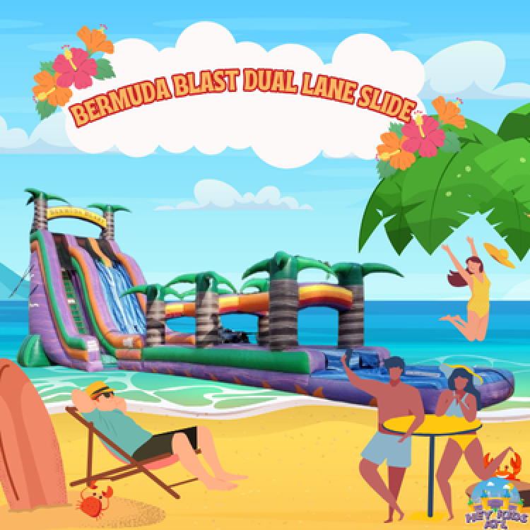 27ft Bermuda Blast Dual Lane Slide (Wet)
