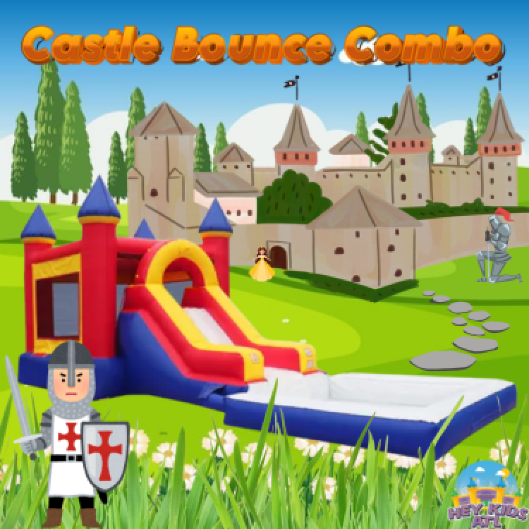 Castle Bounce House & Slide Combo (Wet/Dry)