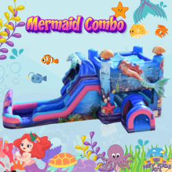 Mermaid Bounce House and Slide Combo (Wet/Dry)