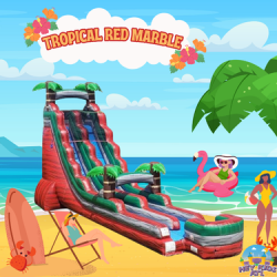 22ft Tropical Red Marble (Wet)